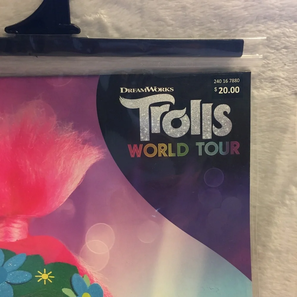 Disguise Trolls World Tour Poppy Wig Kids Teens Pink New Costume Accessory 14+ - Picture 4 of 5
